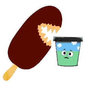 Ice cream bar and worried pint